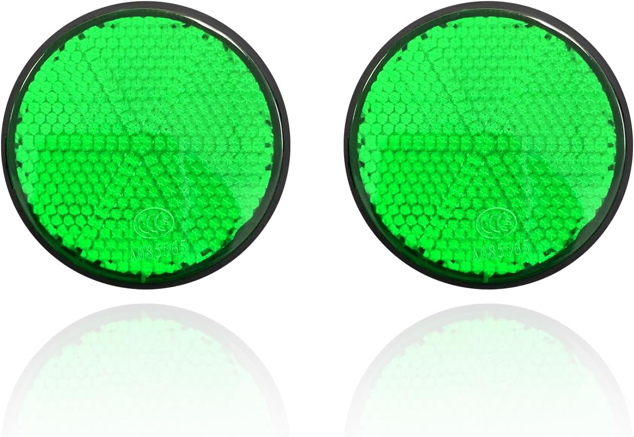 Dickno 2 PCS M6 x 1.0 Motorcycle Reflectors, Plastic Screw