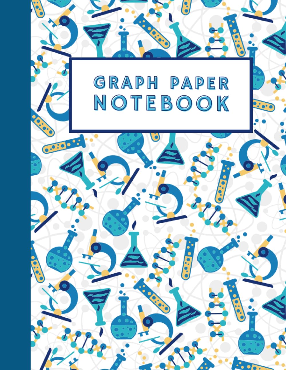 Graph Paper Notebook: Grid Paper, Quad Ruled 5x5 for Math, Science, Design and Engineering Students and Teachers (120 Sheets, 8.5 x 11) - Blue Beaker