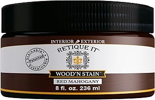 Retique It Wood'nStain Liquid Wood Gel Stain Interior/Exterior, 93 Red Mahogany, 8 oz