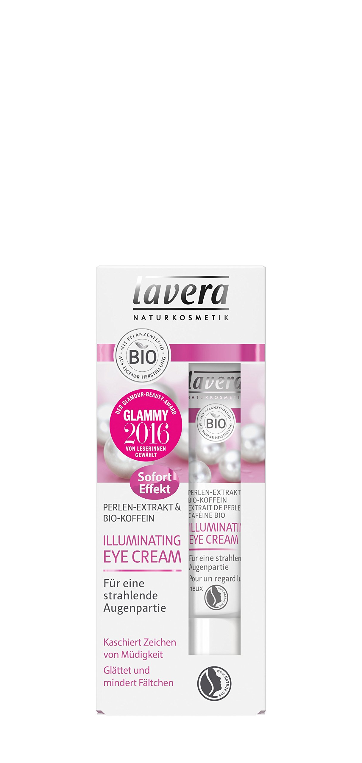 lavera Illuminating Eye Cream Perle, bio substancje czynne, naturalne i innowacyjne, pielęgnacja twarzy, 1 opakowanie (1 x 15 ml)