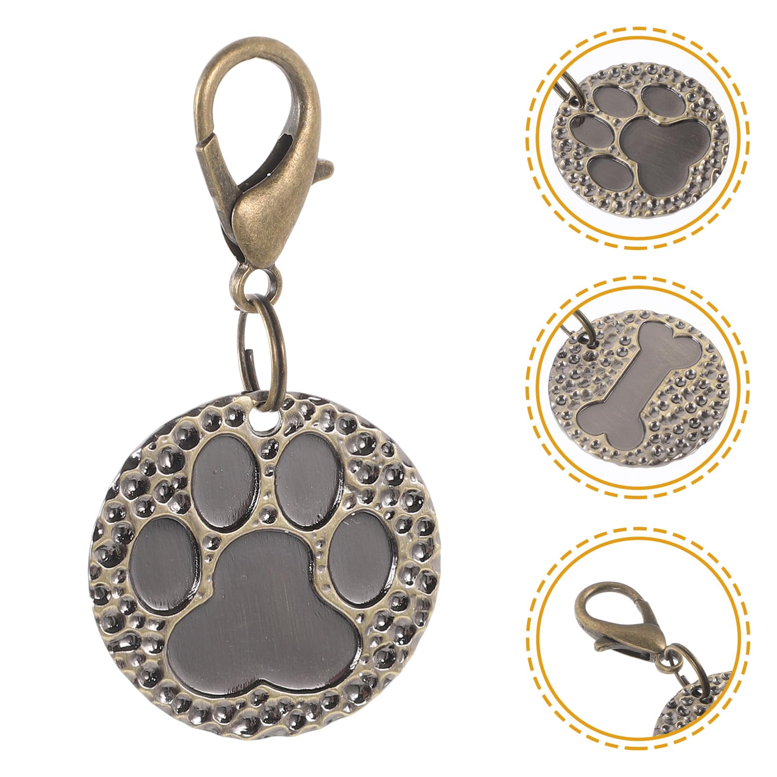 Abaodam Adorable Cat Dog Tag Custom Engraved Identity Pendant Durable Pet Id Tag for Dogs Cats Unique DIY Accessory Prevents Loss with Name Phone
