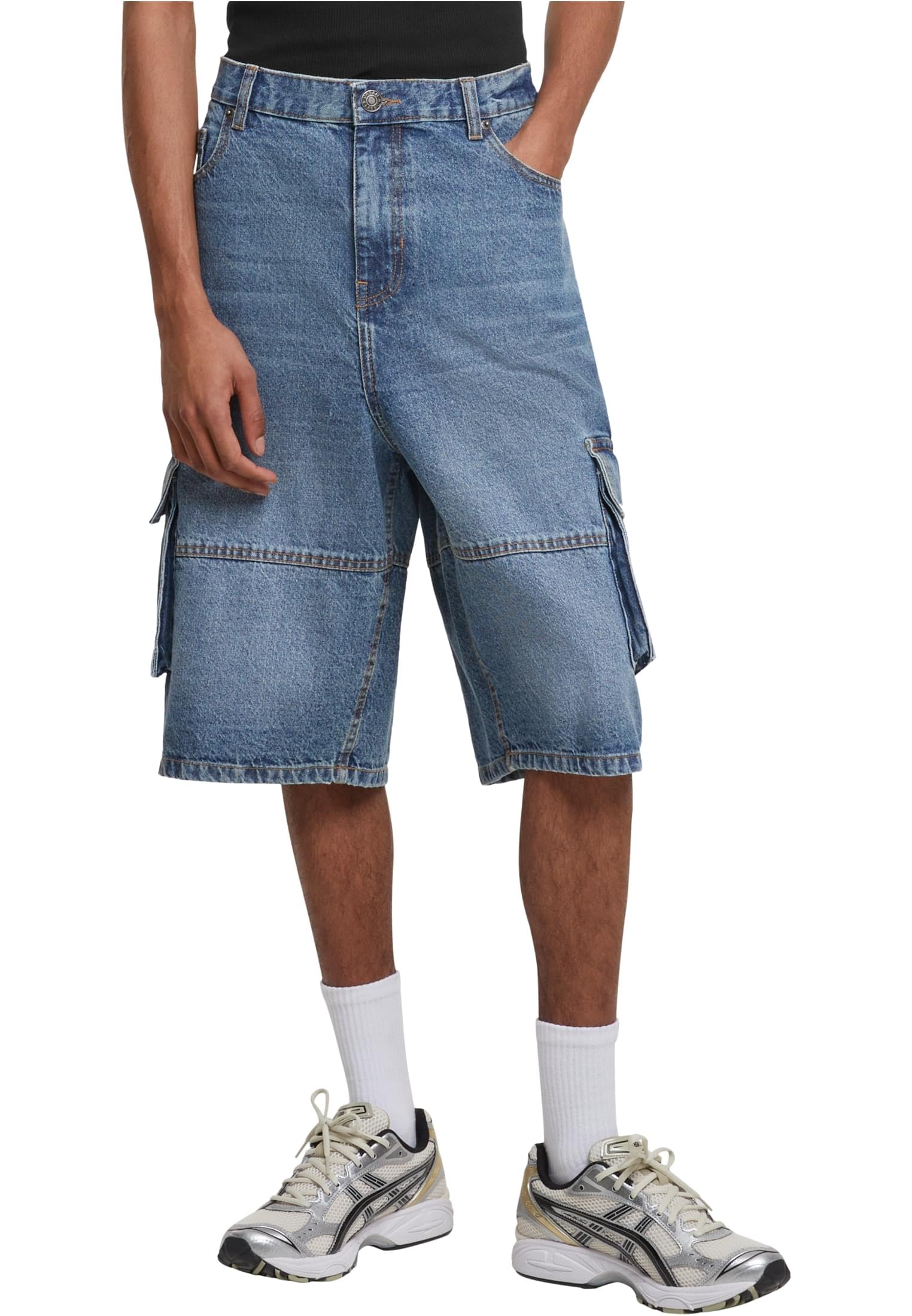 Urban Classics Relaxed Denim Cargo Shorts