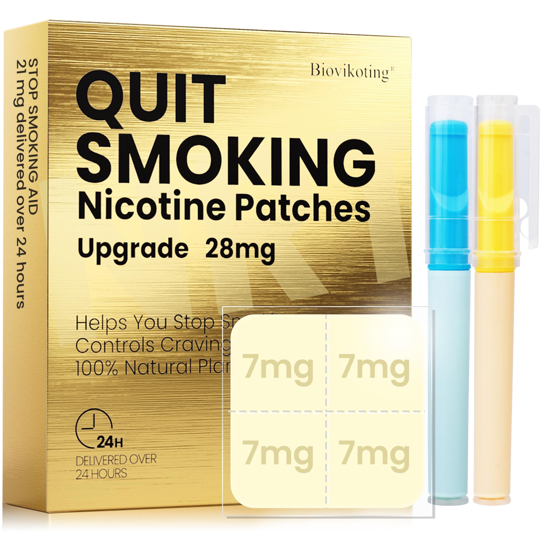 Amazon.com: 28 mg Nicotine Patches, Quit Smoking Patches, Transdermal  System Patch, Help Quit Smoking, Stop Smoking Aids that Work, 4  Customizable 7mg Doses, 14 Patches : Health & Household