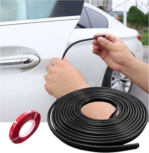 Protectores de borde de puerta de automóvil, 16 pies (16.4 ft), protector de sello de goma con forma de U, protección de moldura de entrada de
