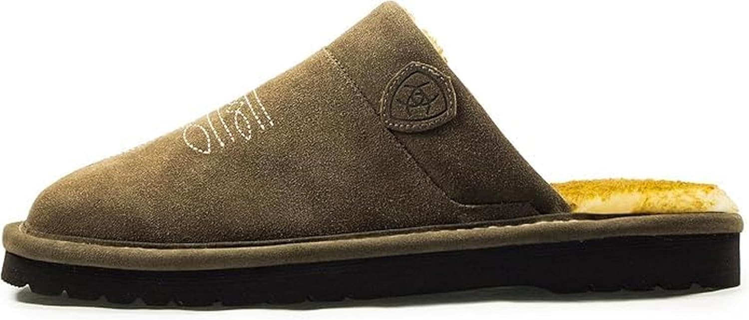 ARIAT Men’s 2842 Slippers – Silversmith suede, cushioned