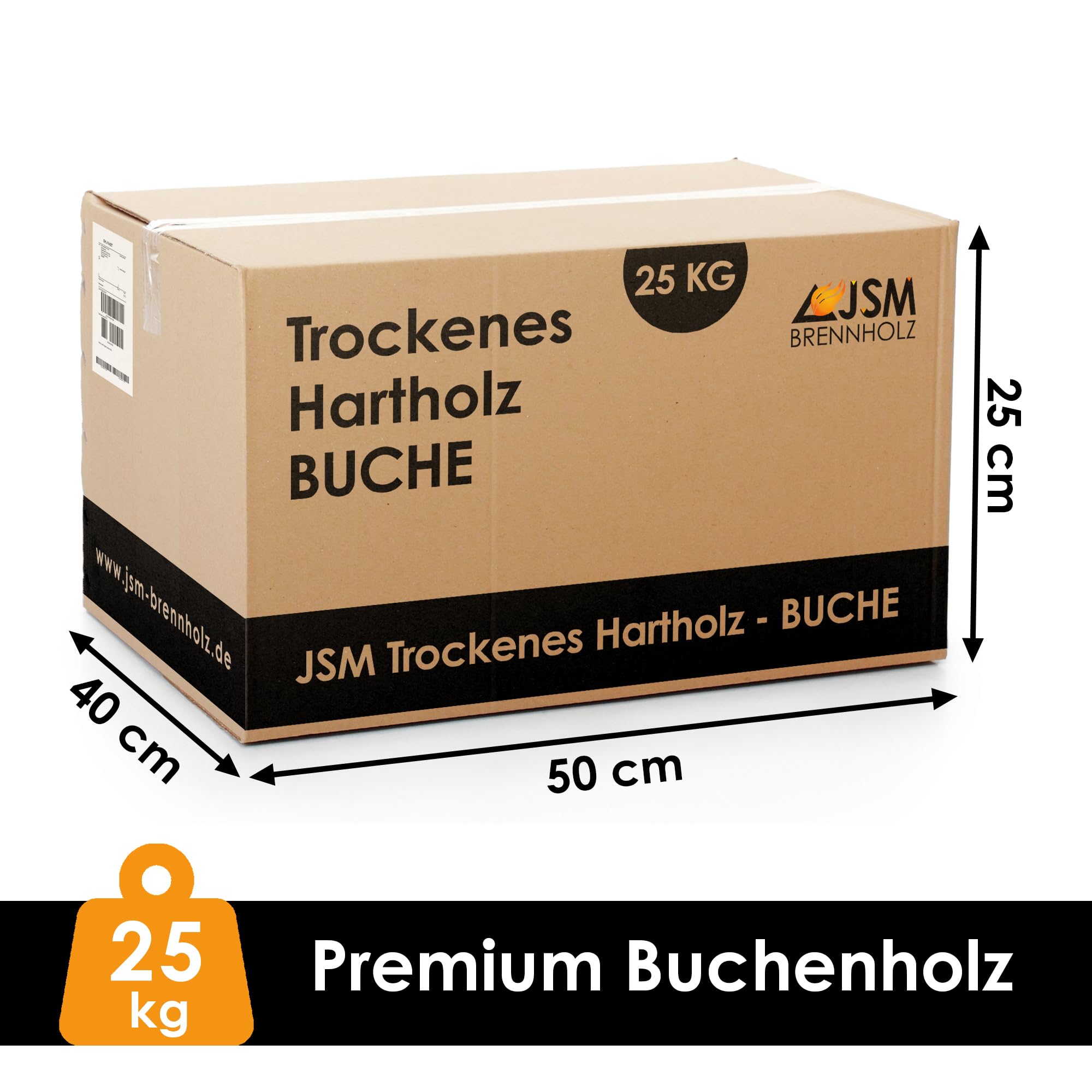 25kg Brennholz - 100% Buche, ofenfertig, Scheitlänge ca. 25 oder 33 cm - für Kamin, Ofen, Feuerschalen, Lagerfeuer - Buchenholz Kaminholz Feuerholz Grillholz (Scheitlänge ca. 25 cm)