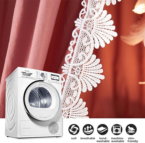 Miniatura 5 de Kertnic Toldo de cama para niñas, toldo de princesa rosa suave con volantes, decoración de lazo de ensueño, toldos de cama para habitación de los