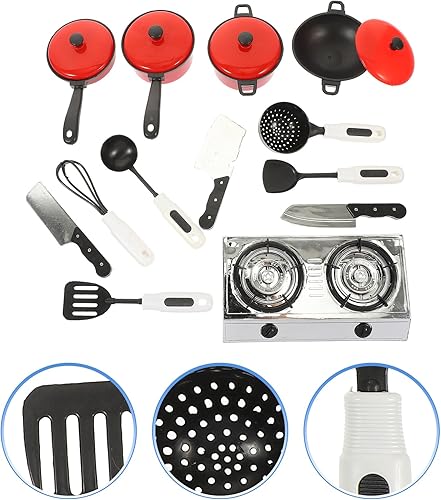 Miniatura 6 de 1 juego de utensilios de cocina y cocina de regalo y chef eléctrico, incluye juego divertido de cosplay, utensilios de cocina, sartenes de cocina de