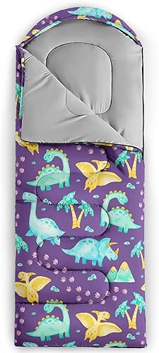 Miniatura 3 de BailiPromise Saco de dormir para camping, 3 estaciones, clima cálido y fresco, ligero, saco de dormir impermeable para adultos y niños, viajes y al