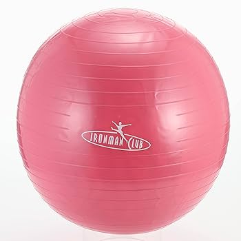 Amazon | IRONMAN CLUB(鉄人倶楽部)ヨガ ボール 55cm コーラル
