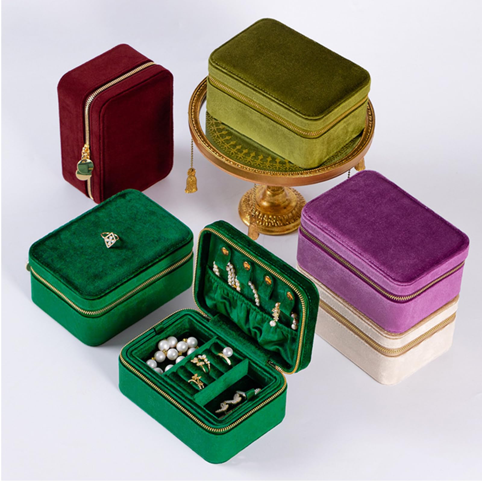 Estuche de exhibición de joyería, caja de almacenamiento de collares, caja elegante, soporte portátil para collares, adecuado para estuche de collar