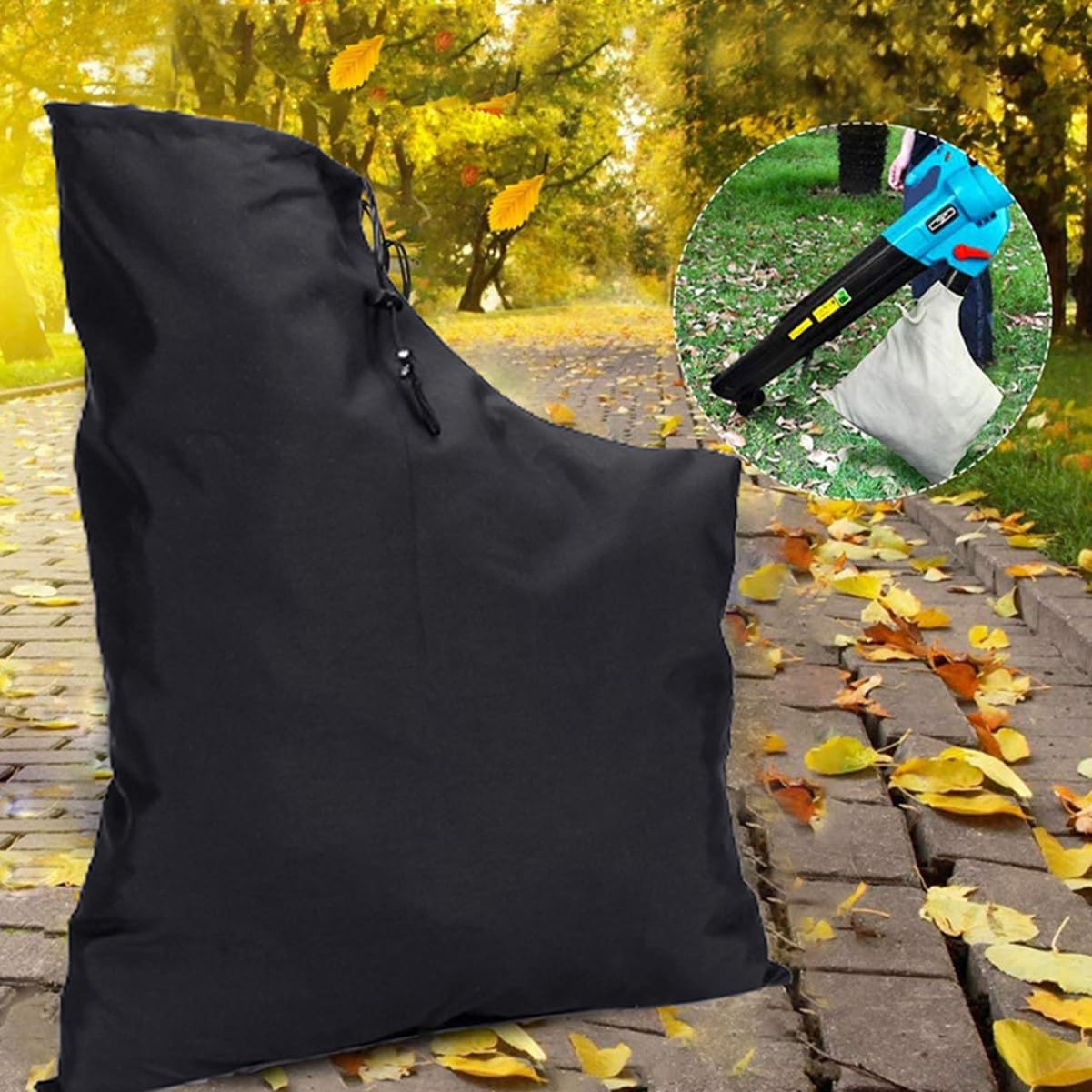 Yardwe 5 Juegos Bolsa De Vacío Al Aire Aspiradoras Rechazar Bolsas Recolector De Hojas Soplador De Hojas Sin Cable Feliz Bolsa De Basura Papelera Black Tela Oxford 420d 2 Piezas * 5