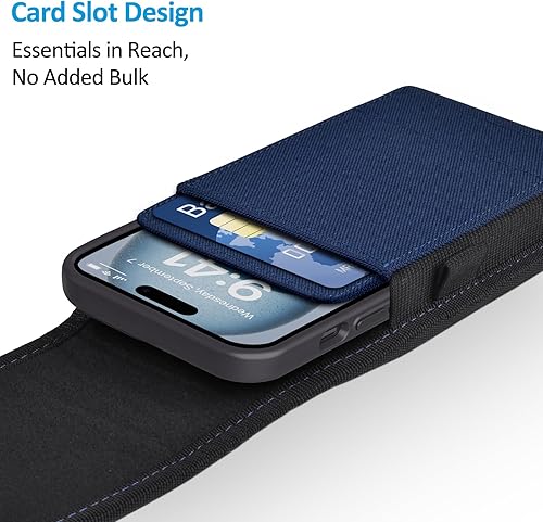 Miniatura 7 de Funda para teléfono celular con tarjetero y clip para cinturón para hombres para iPhone 17 16 15 14 13 12 11 Pro 16e Samsung Galaxy S25 S24 S23 S22