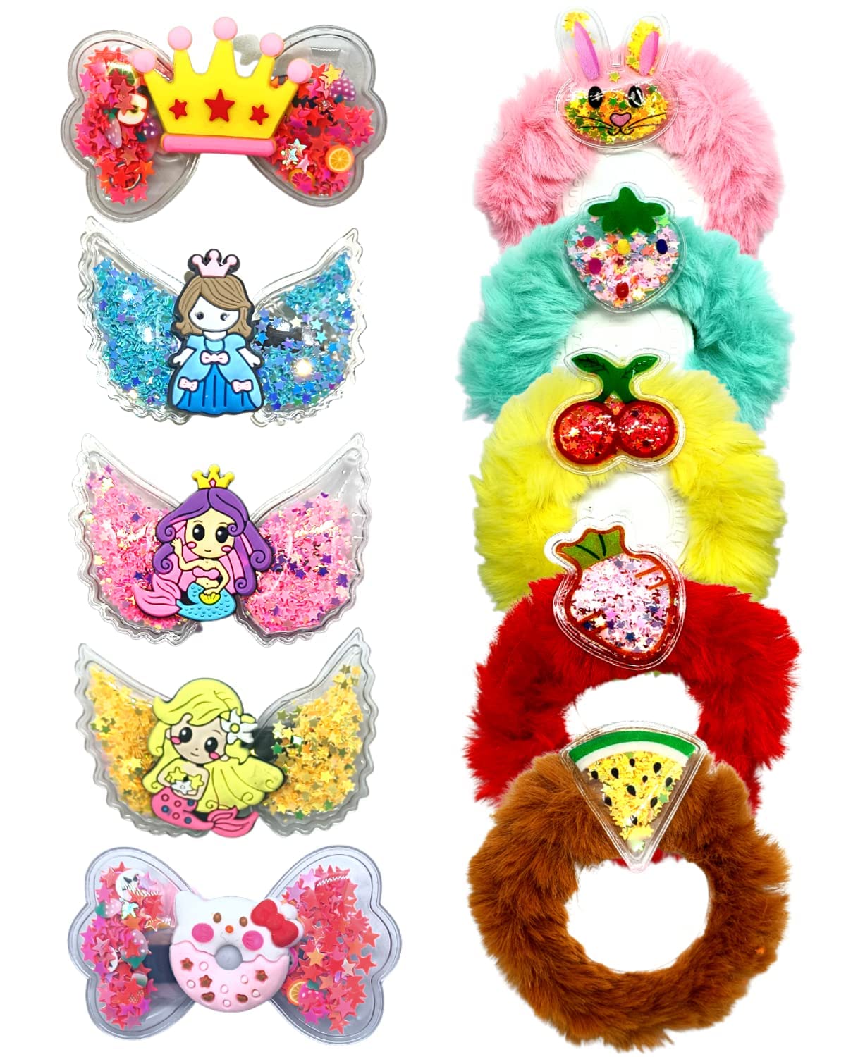 Quarya Hair Clips (5 pcs) Hair Scrunchies (5 pcs) Sequins Snap Tic Tac Hair Pins Furry Rubber Hair Bands for Baby Girls Toddlers Kids with Cute Cartoon Characters Hair Accessories (B0BXLGTK8C) Amazon Price History, Amazon Price Tracker