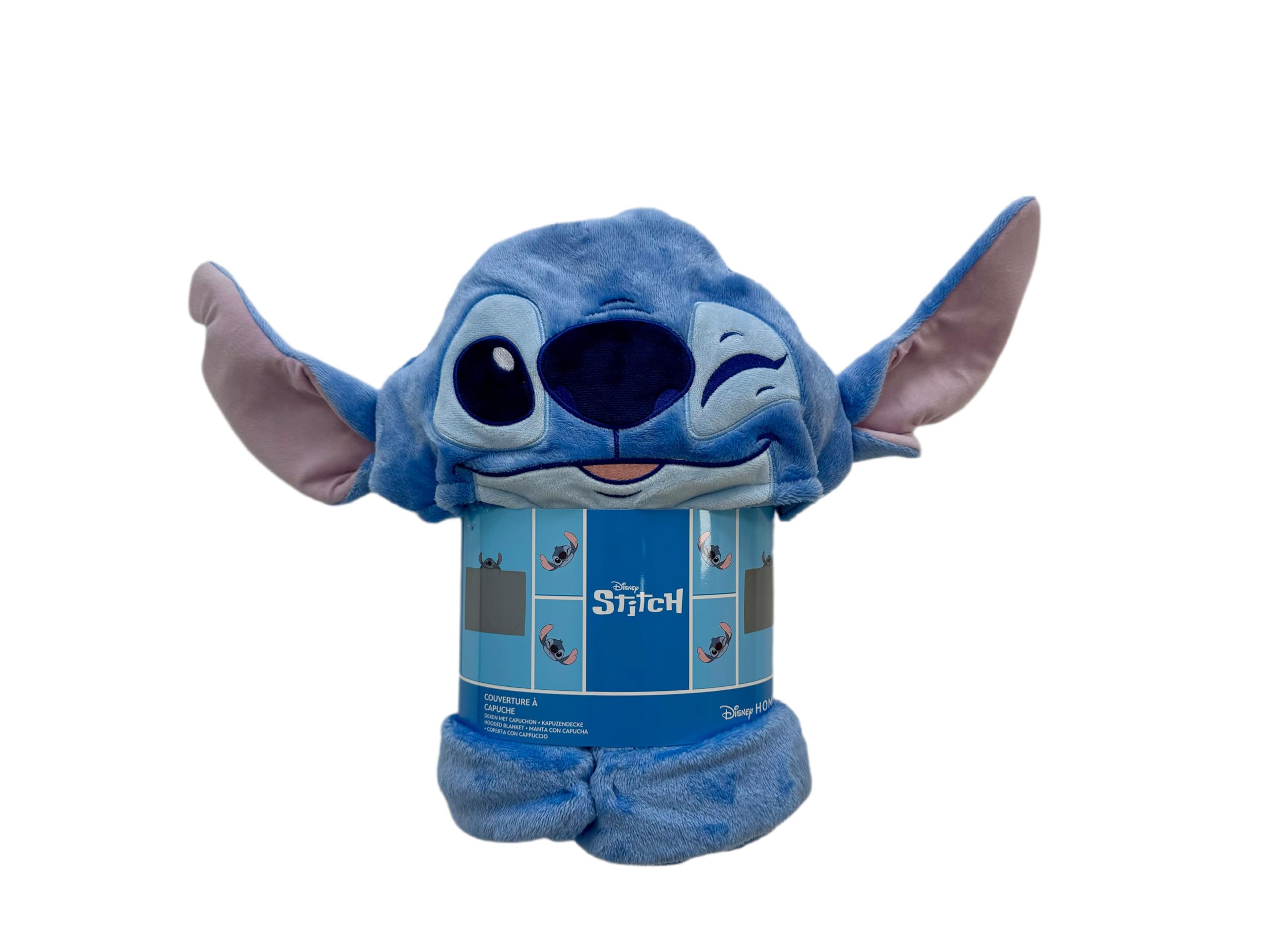 Plaid à capuche Stitch Disney Homadict couverture polaire 120x150cm