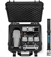 Vista 1 de Lekufee Funda rígida impermeable compatible con DJI Air 3S/3 Drone/Fly More Combo/RC 2/N3/N2 mando a distancia y accesorios (solo funda)
