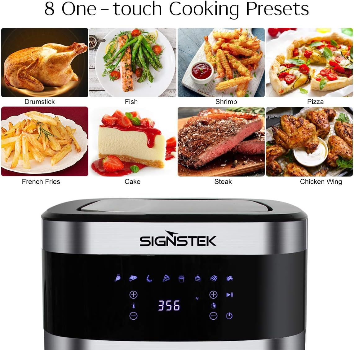 Signstek Air Fryer 8 One-Touch Cooking Presets