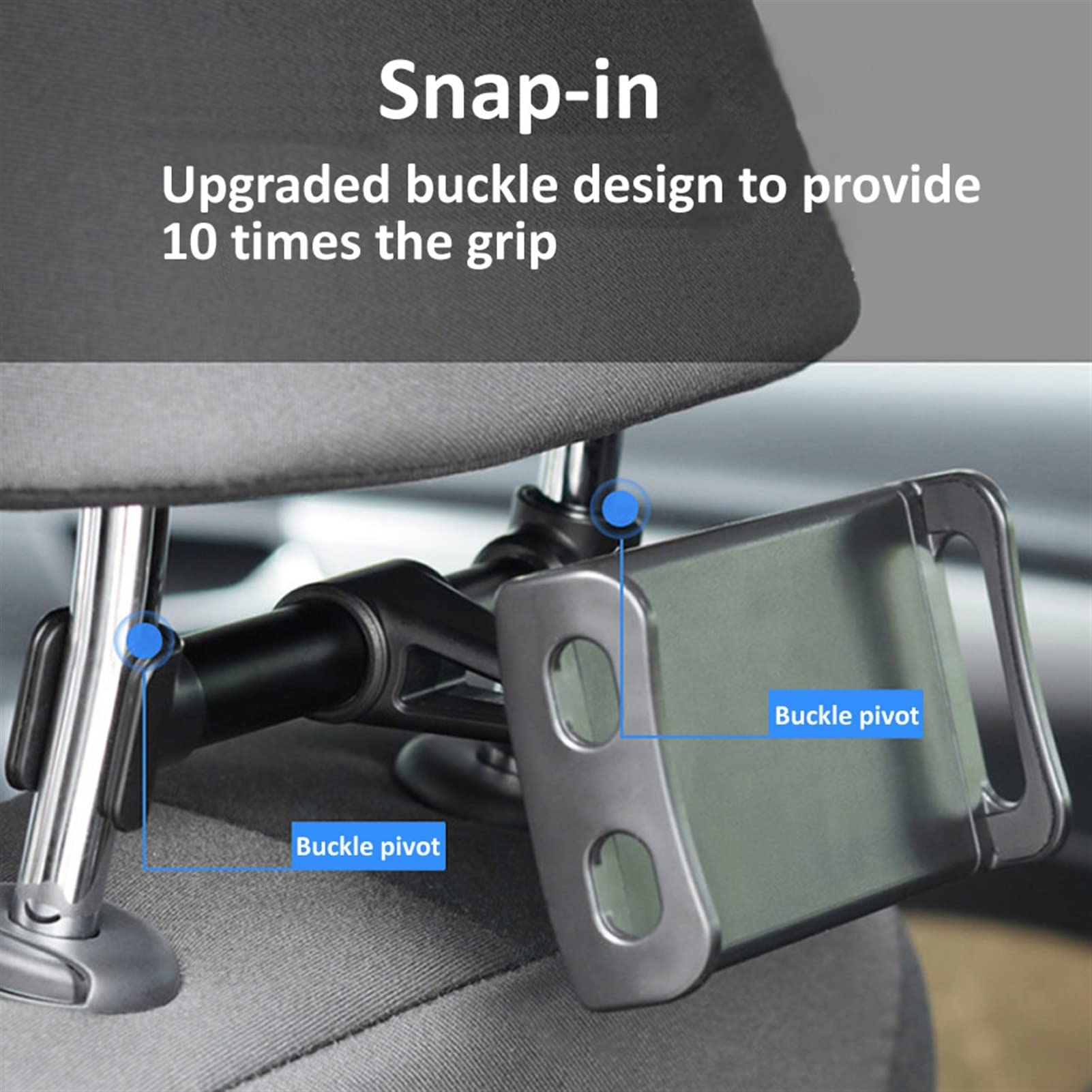 Soporte Tablet Soporte universal de tableta de coches, soporte de montaje de la tableta del reposacabezas for automóvil for el asiento trasero del automóvil, soporte de tableta de reposacabezas durade