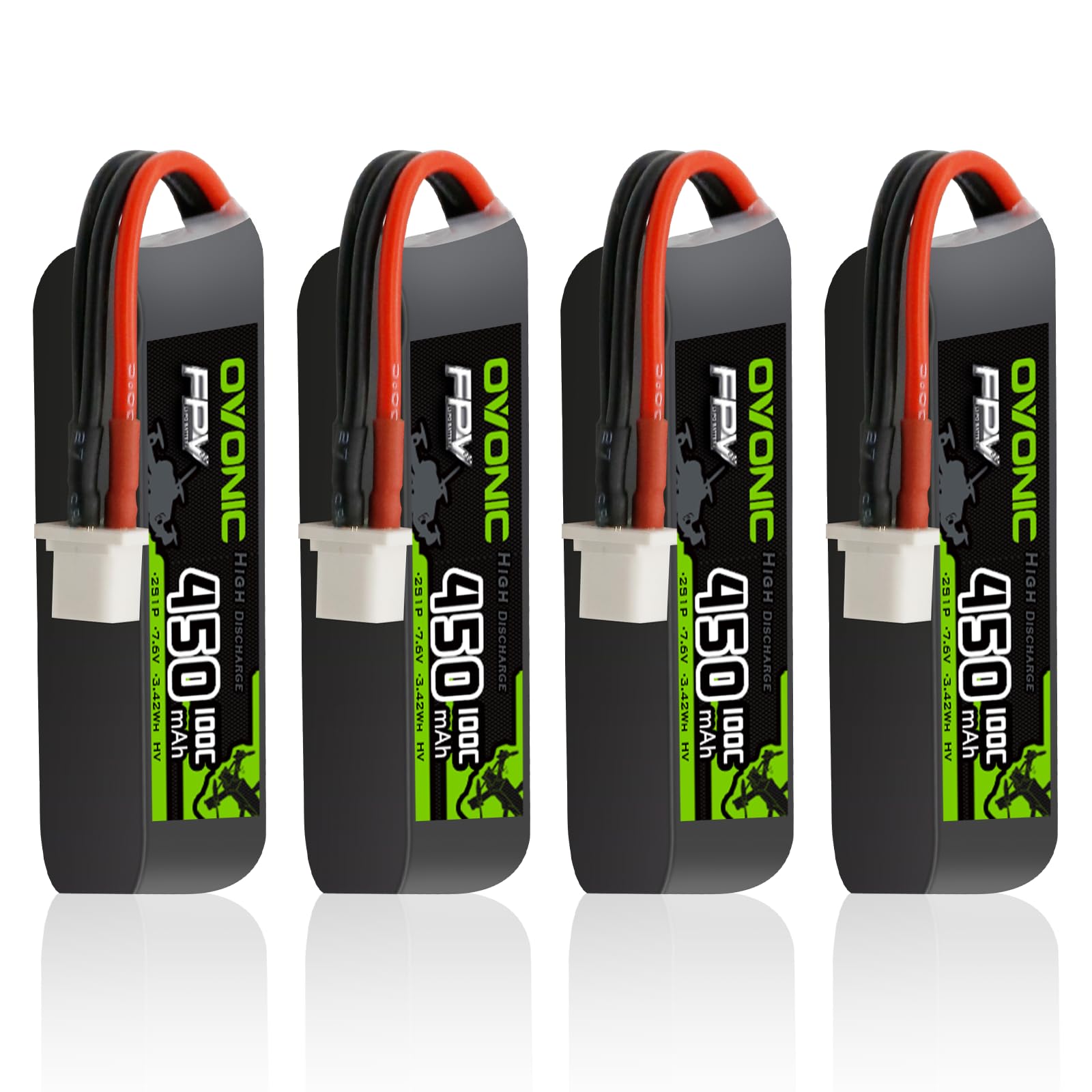 OYONIC 450mAh 100C 4S XT30バッテリー4個 Ovonic 14.8V 4S 450mAh 100C LIPO ドローン バッテリー XT30