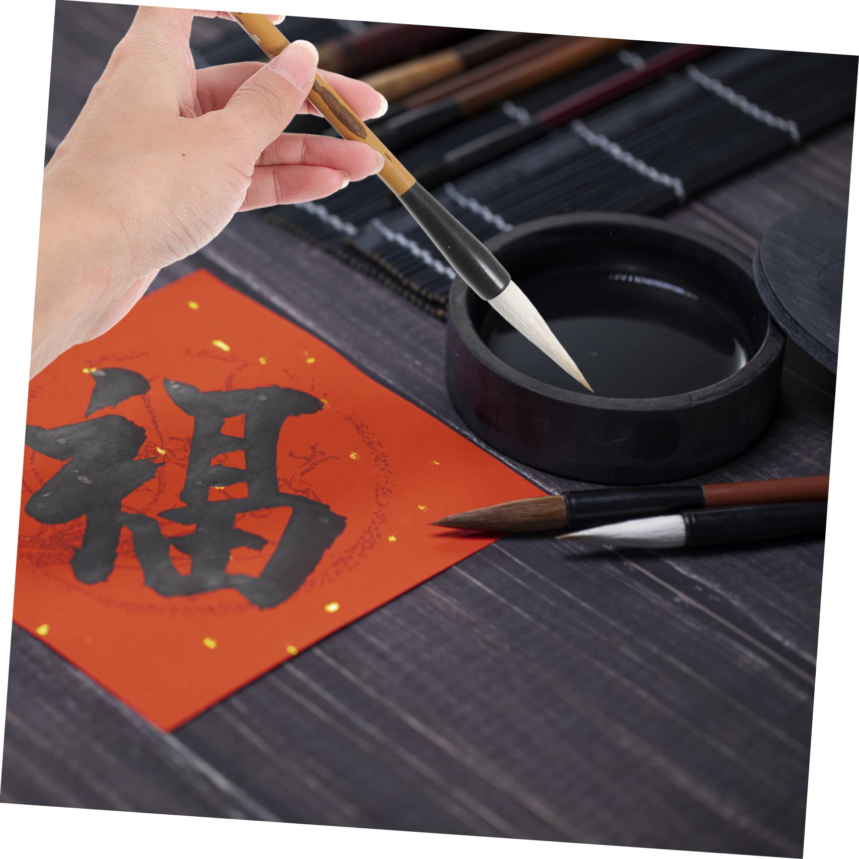 TEHAUX 15pezzi Pennelli Per Calligrafia Cinesi Brush Per Scrittura e Pittura Multifunzione Per Disegno e Esercizi Di Calligrafia