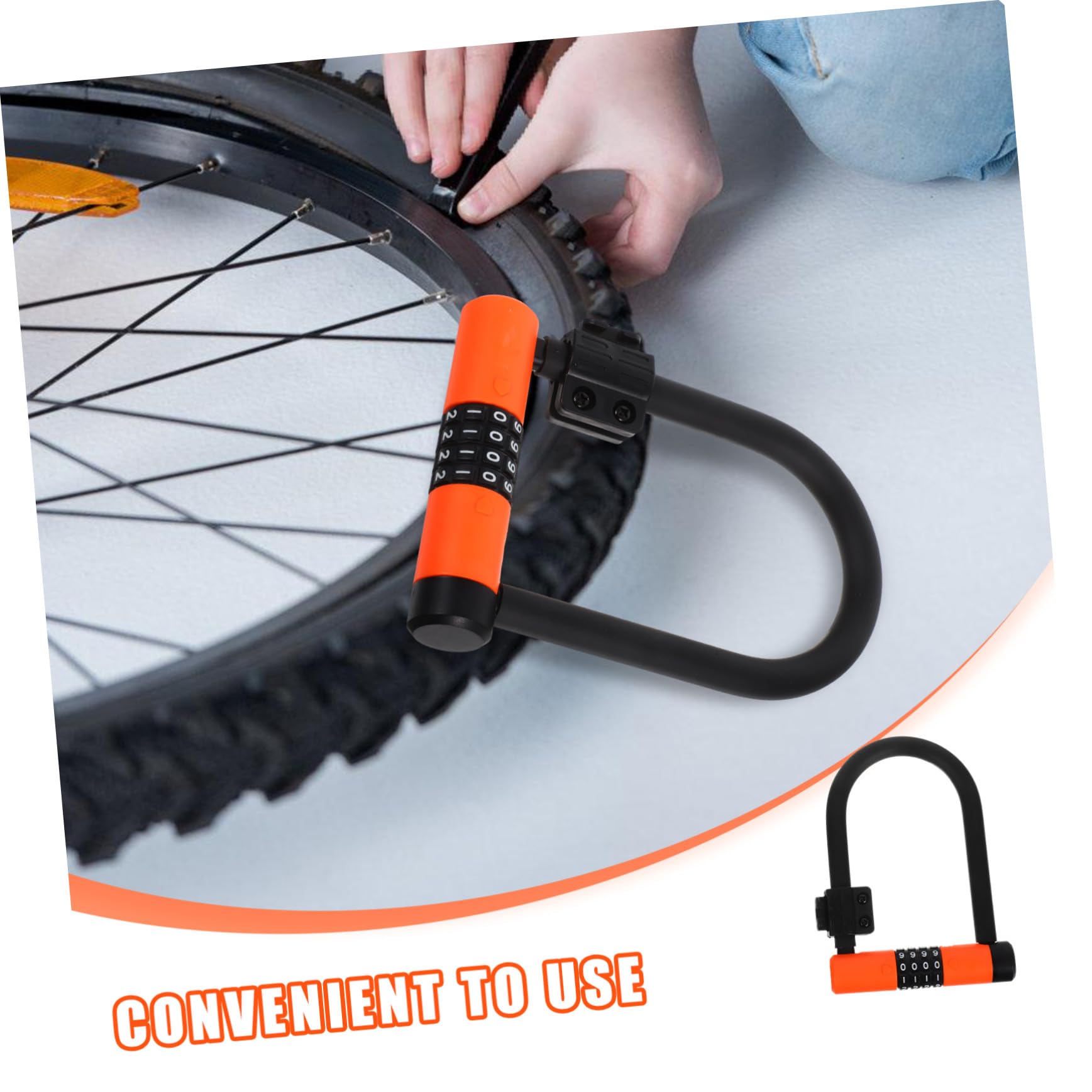 Toddmomy Lucchetto Bicicletta Combinazione U-shape Antifurto Resistente e per e Scooter Sicurezza per Cancelli e Recinzioni