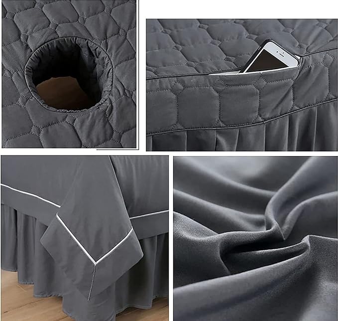 Funda para Camilla de Masaje Microfibra Gris 180x60 cm miniatura 2