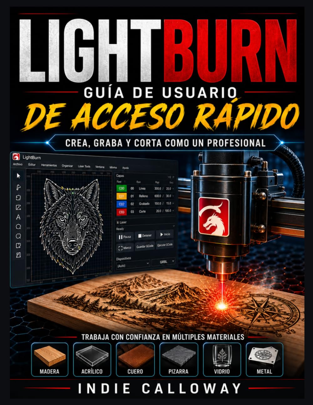 Guía del usuario de LightBurn de acceso rápido: Crea, graba y corta como un profesional.