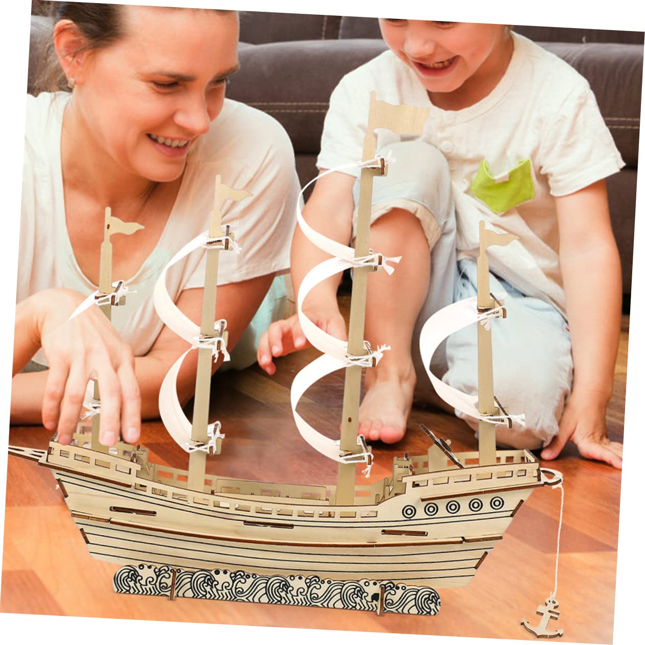 Abaodam Puzzles 3D de Madera para Adultos y Niños, 2 Sets, Diseño Realista, Manualidades Educativas para Casa y Oficina