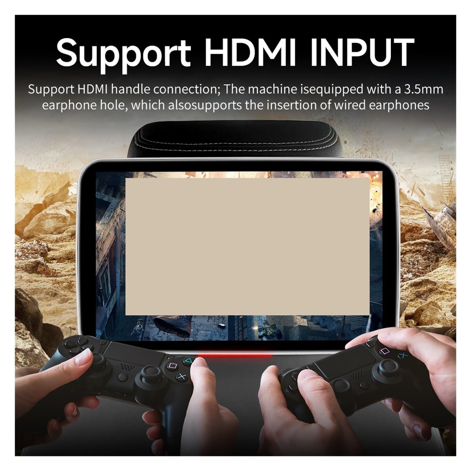 Moniteur D'appui-tête De Voiture 10,1/11,6 Pouces Lecteur MP5 FM HD 1080P avec Écran Vidéo USB Et HDMI Lecteur Multimédia(11.6 inch MP5 2PCS)