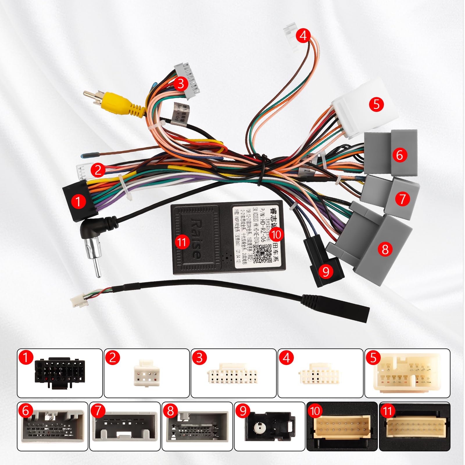 Strpump 16pin Quad Lock Connector Car Radio Stereo Power Retrofit Harness Cable Wire Compatible For Mercedes Benz W203 B200 S Class M Class W164 Gl Class R Class Basic Model Radio Antenna Adapter - View #4