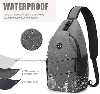 Pritent Crossbody Bags for Women Men Trendy Sling Bag Backpack Casual Chest Bag with Convertible Shoulder Strap