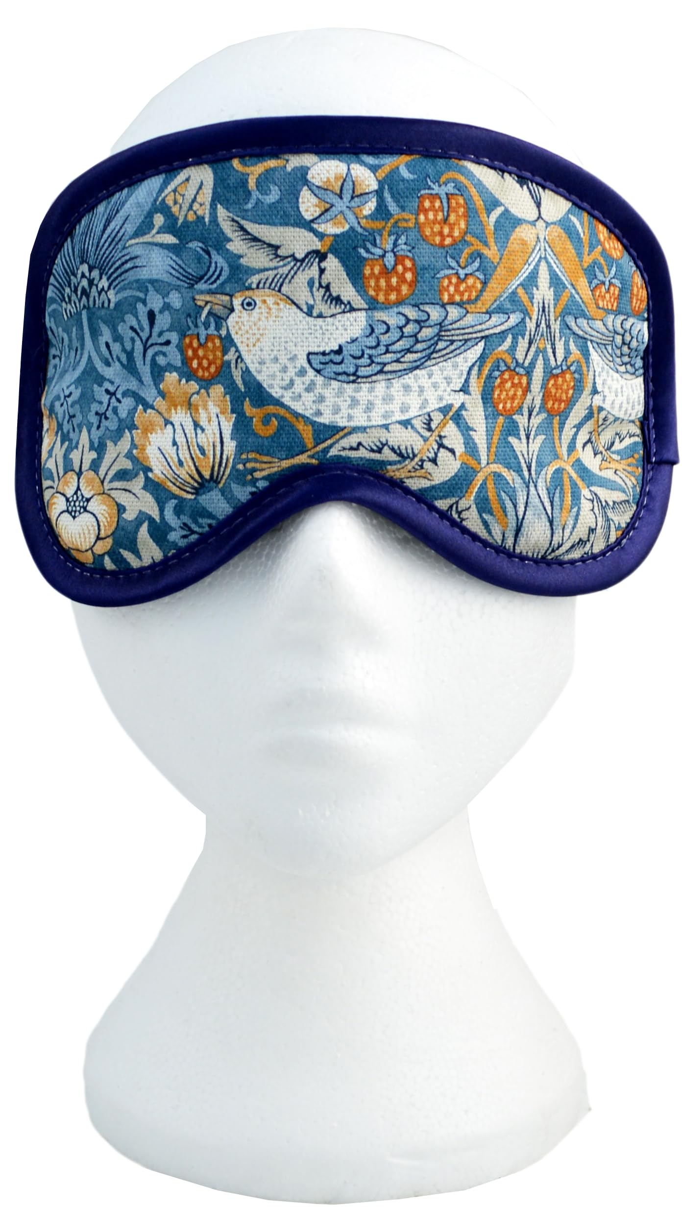 Vagabond Strawberry Thief William Morris Sleep Mask, Cotton, SLEEP_MASK, Sleep Mask, 2826700031, Pull On, Blue