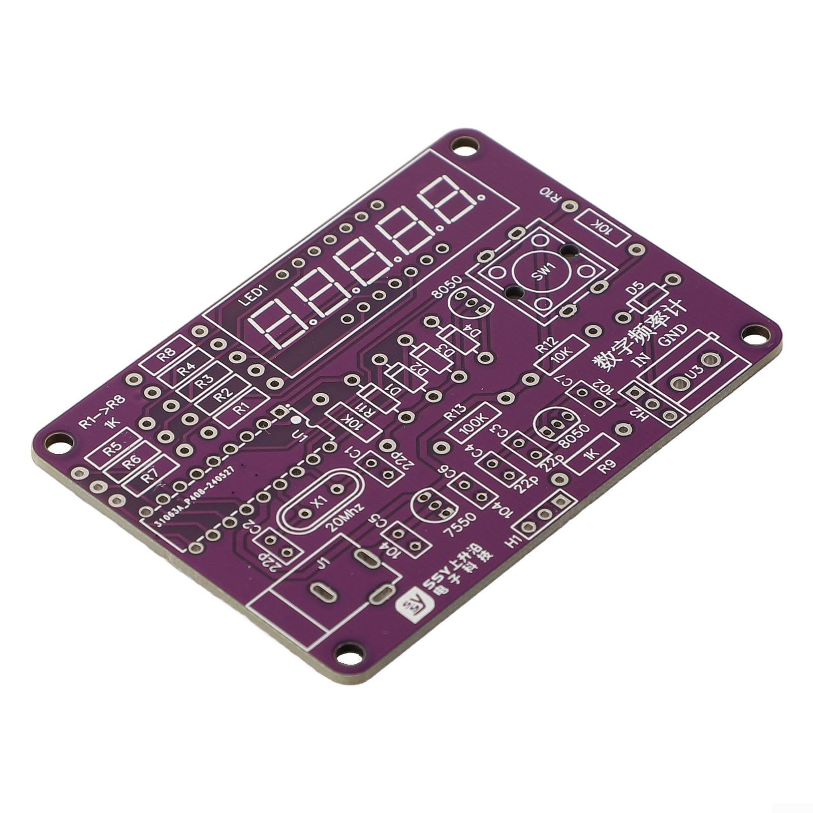Acrylic Shell Frequency Counter Meter DIY Kit, Measures 1Hz 50MHz With Multiple Accuracy Resolutions And USB Power Supply