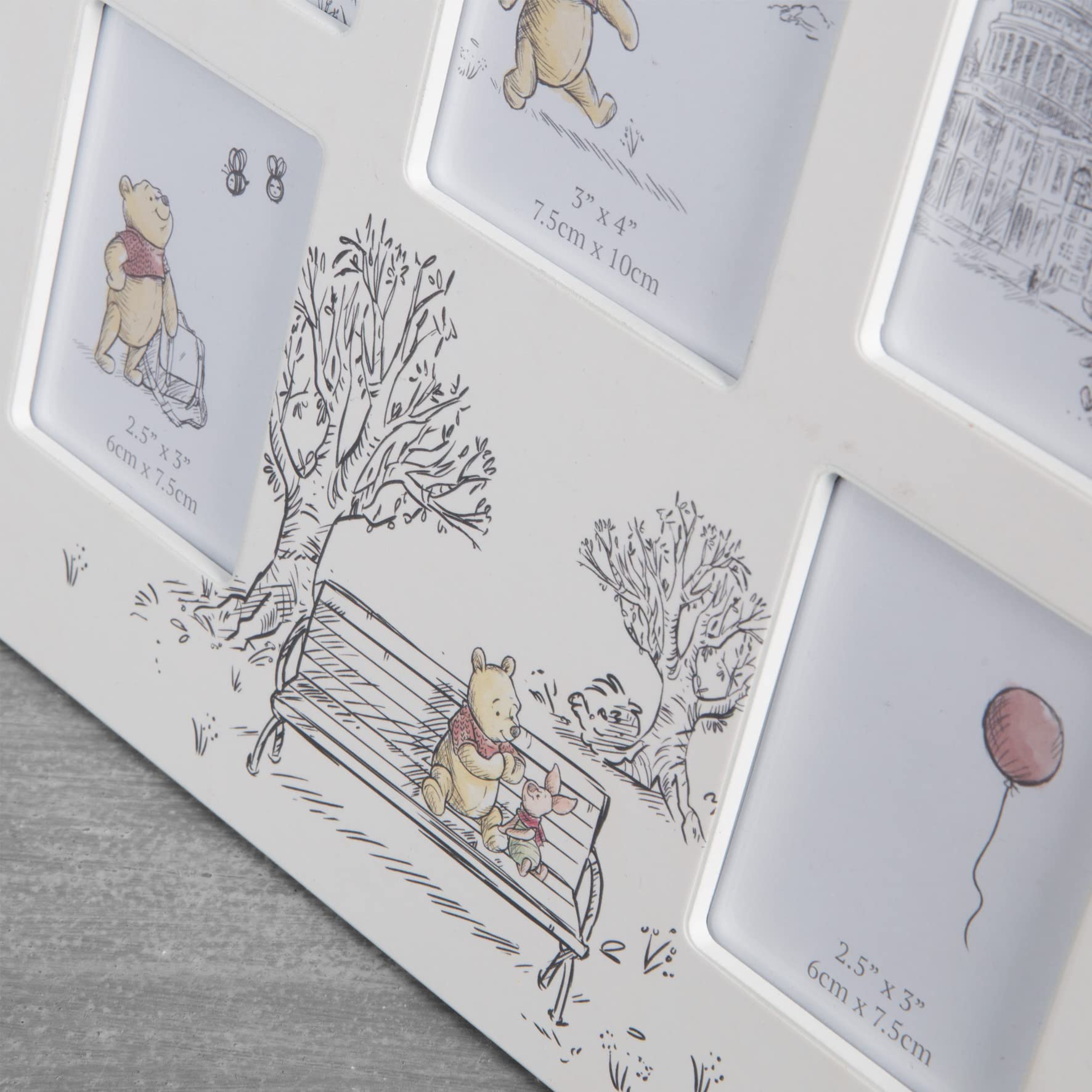 くまのぷーさん　フォトフレーム フォトフレーム ブルー×フルカラー 風船 〈くまのプーさん