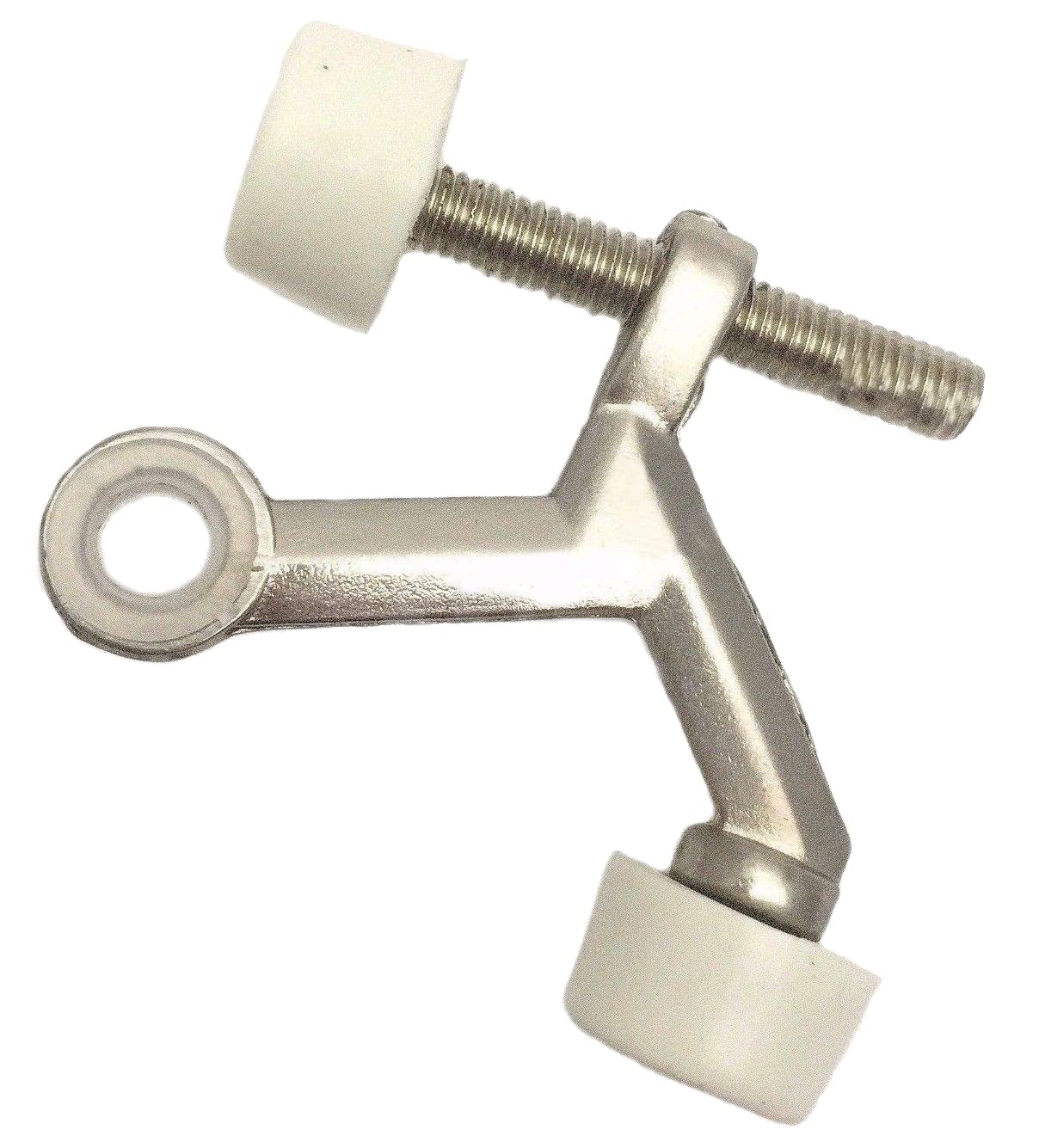 Qty 10 Brushed Nickel Hinge Door Stop Stopper with Nylon Bushing