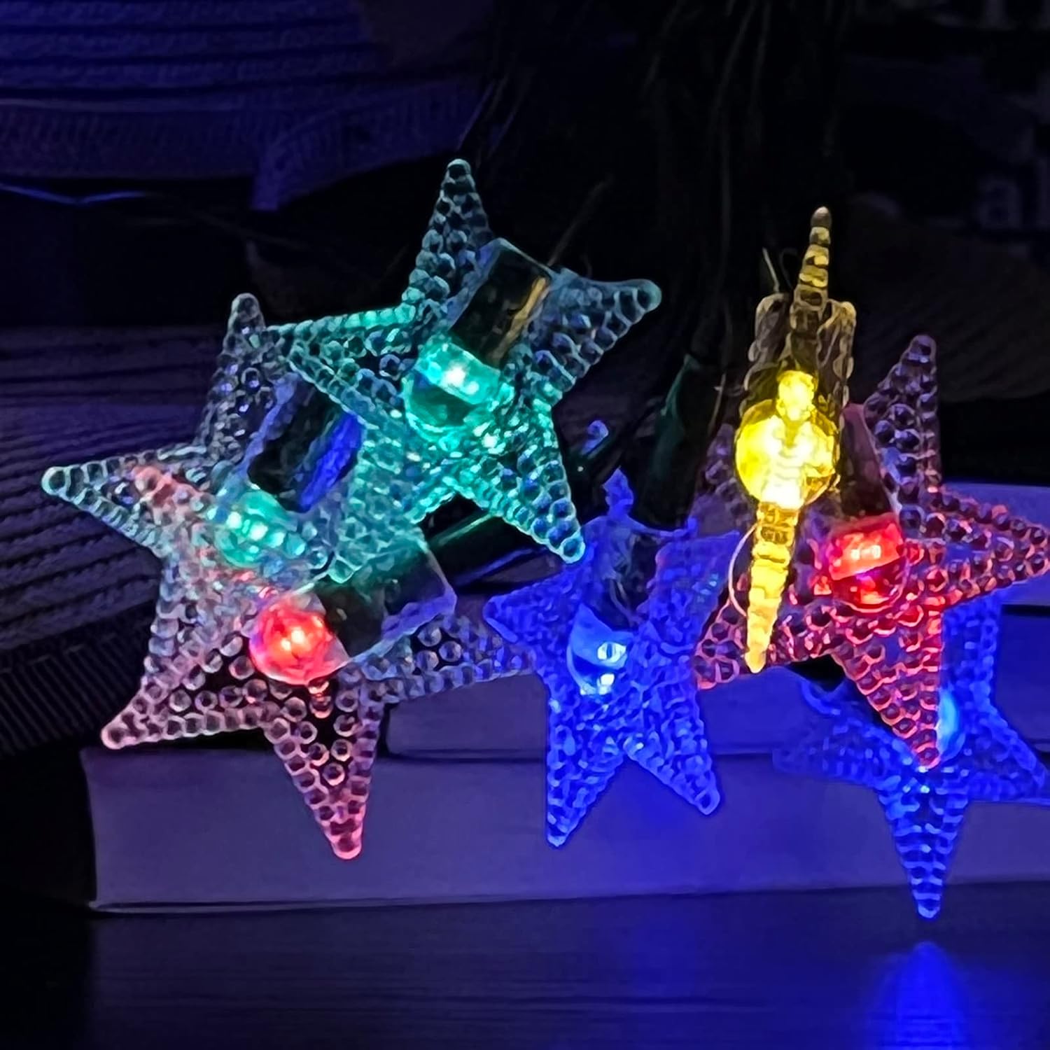Towardlight Solar Outdoor Star String Lights 50 LED 31 FT