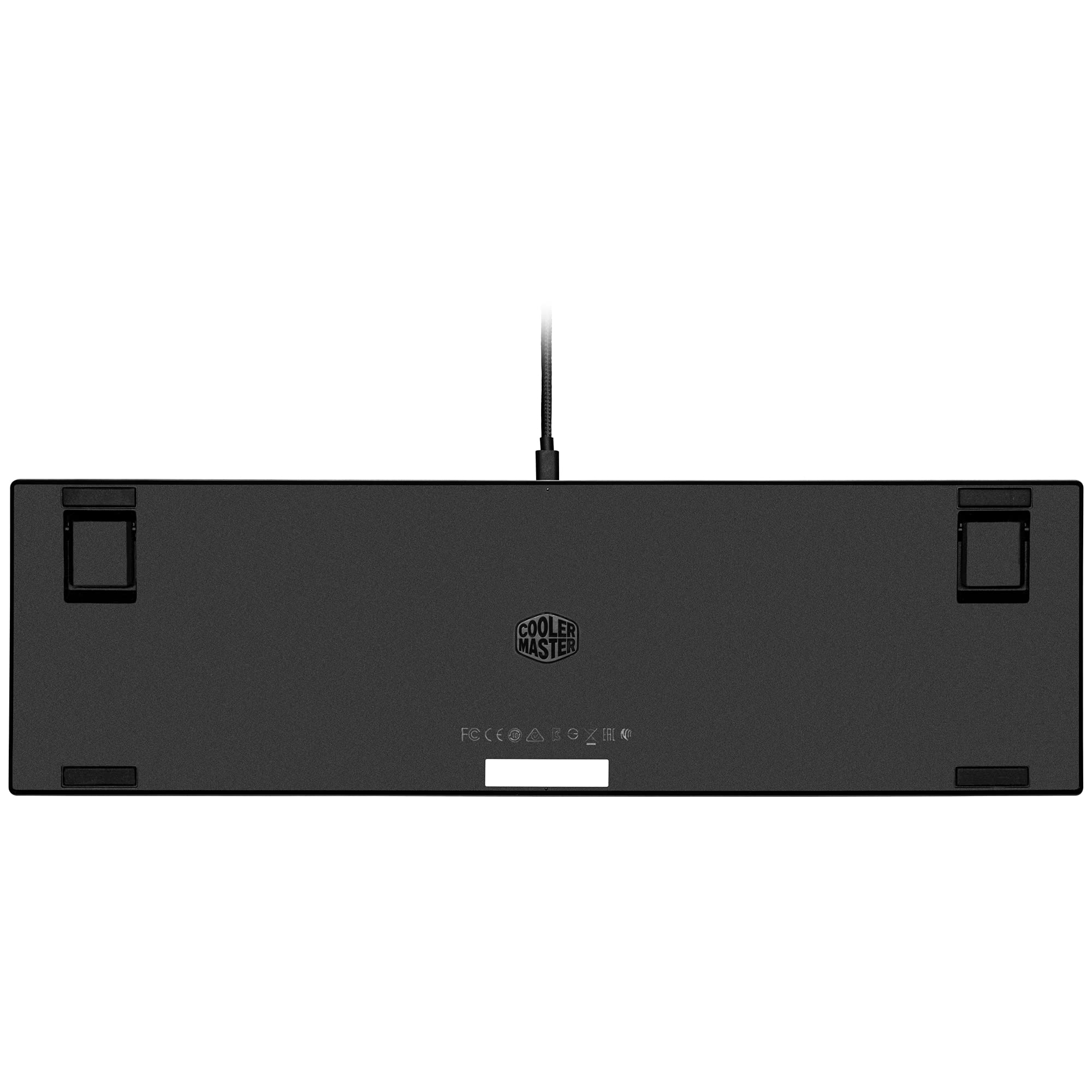 Cooler Master SK652 Mechanische Tastatur (Full-Size) – Mit flachen, schwebenden Tasten, RGB-Beleuchtung, kabelgebundener USB-Typ-A-Anschluss, PC- und MacOS-kompatibel – DE-Layout, Rote Schalter