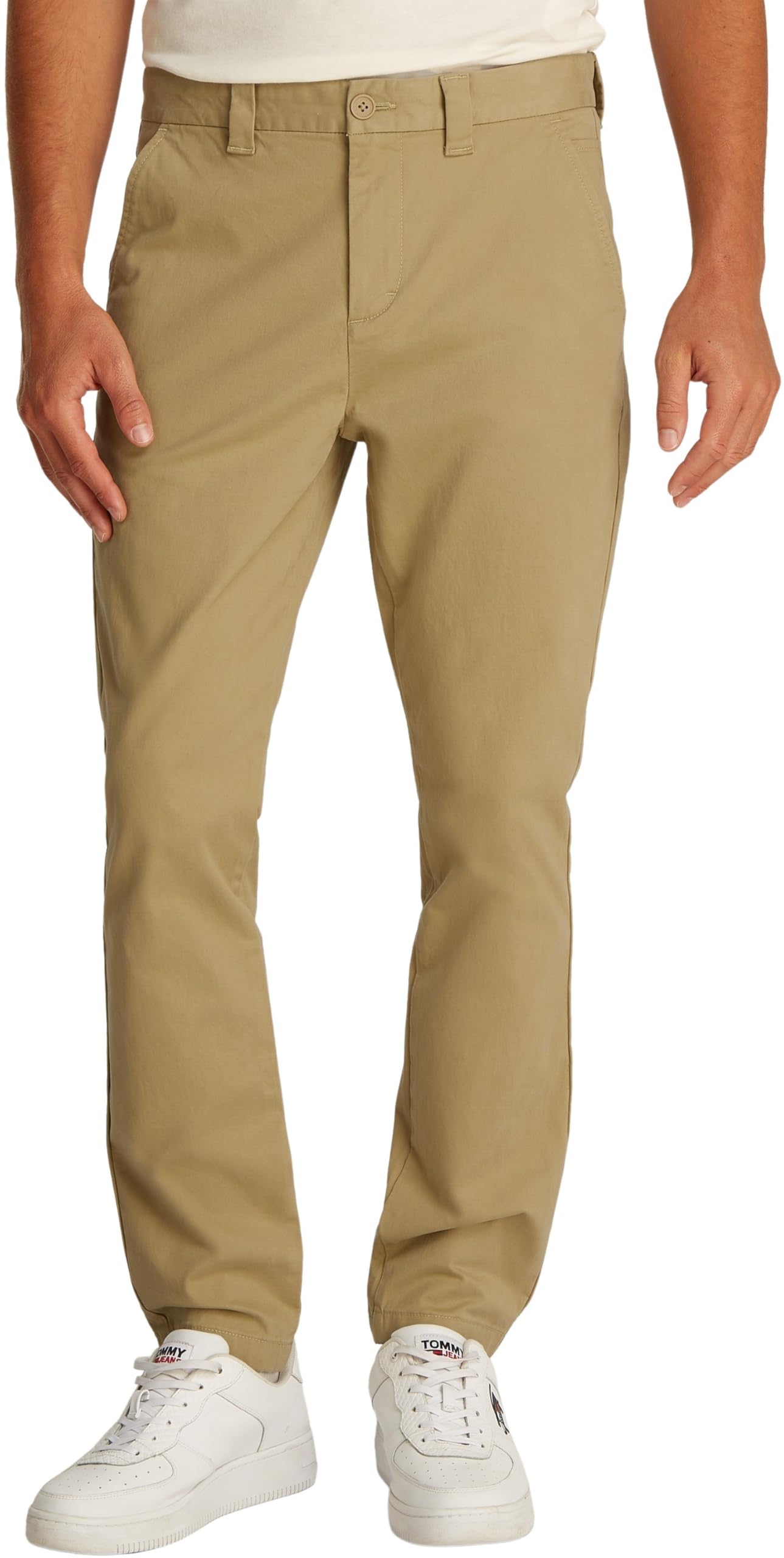 Tommy Jeans Men’s Austin Slim Fit Chinos, Beige (Relic Tan), 32W/31L