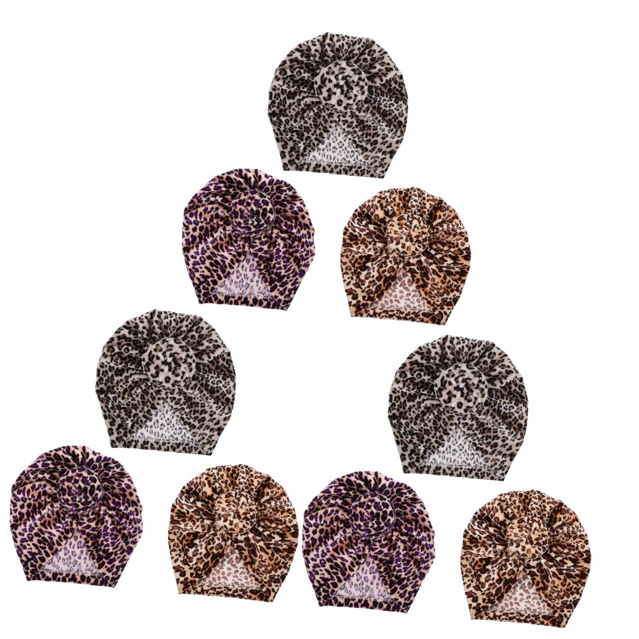 Neugeborenenmütze Wintermütze Wintermütze Kopfschmuck -Turban-mütze Hüte Für -Ohr-Hut -turbanmütze Baumwolle Leopard