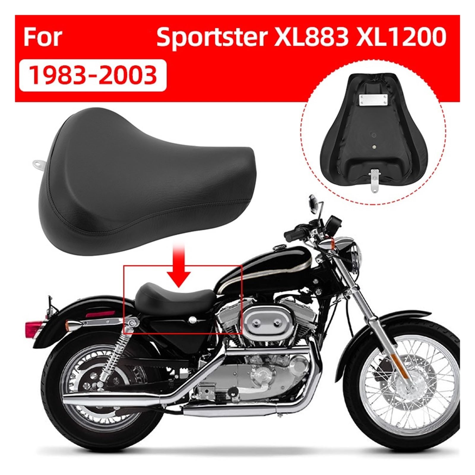 Sella per Motociclo Per XL883 1200 Per Custom XLH1100 Roadster XLS