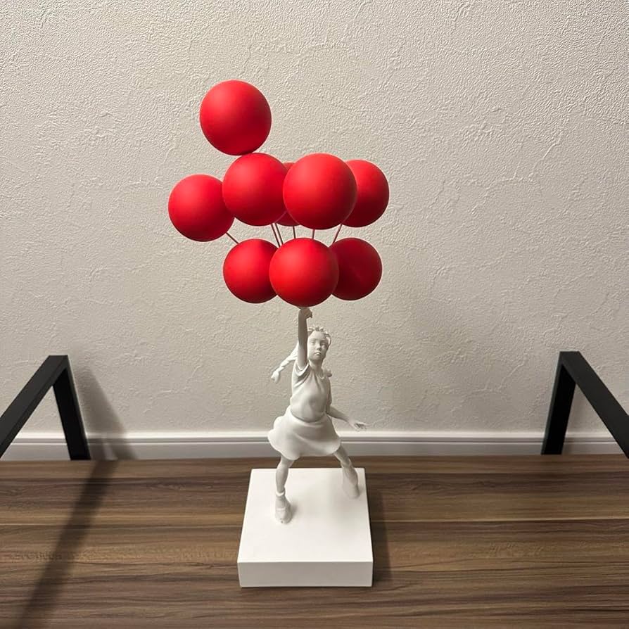 Flying Balloons Girl （Red Balloons Ver.） Amazon.co.jp: Banksy Flying Balloon Girl RED Ver. : Toys & Games