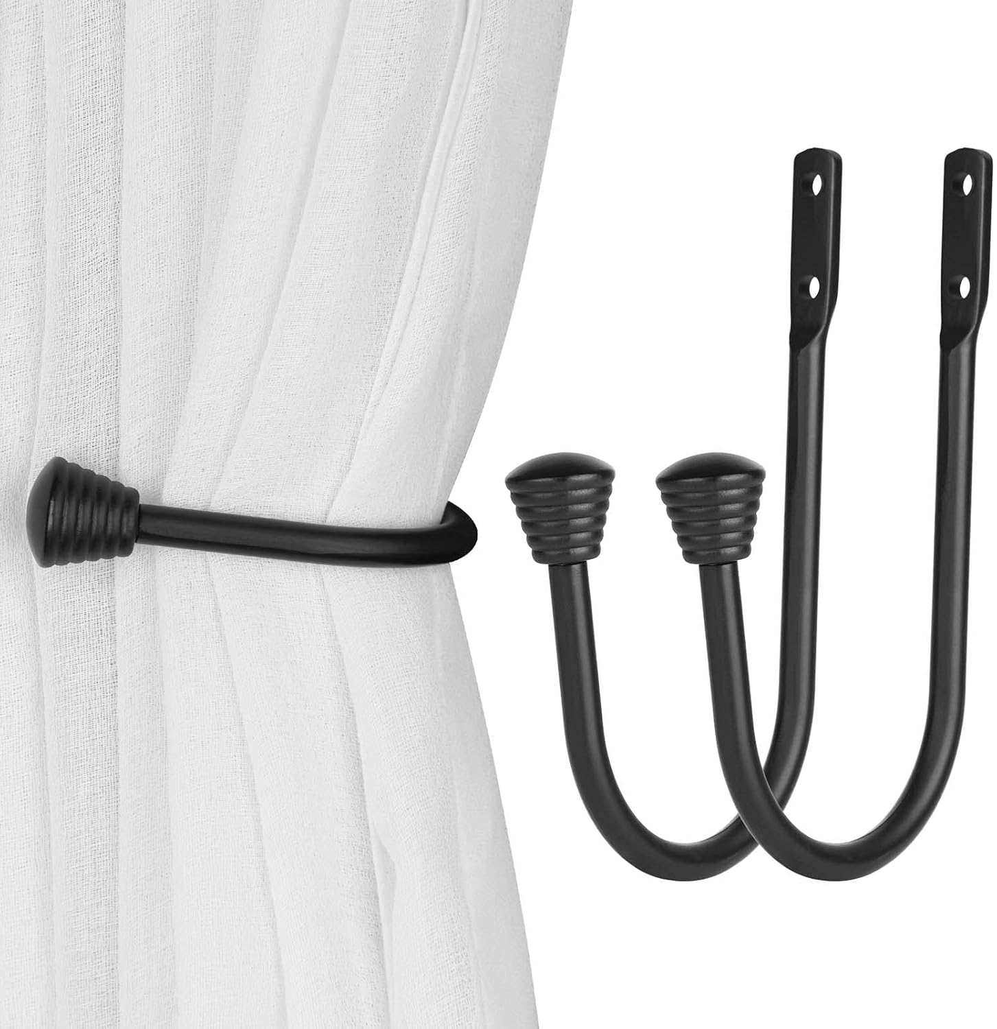 Kirecoo 2 Pack Curtain Holdbacks Decorative Curtain Tiebacks, Drapery Holdbacks