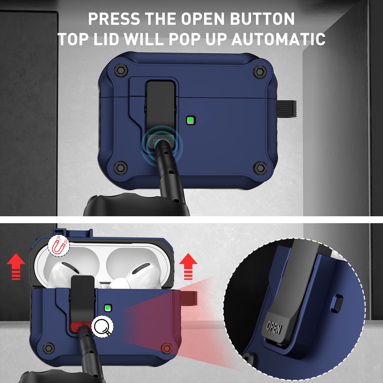 Valkit (ヴァルキット) Airpods Pro対応 ケースカバー ロック Amazon | Valkit (ヴァルキット) Airpods Pro対応 ロック付き