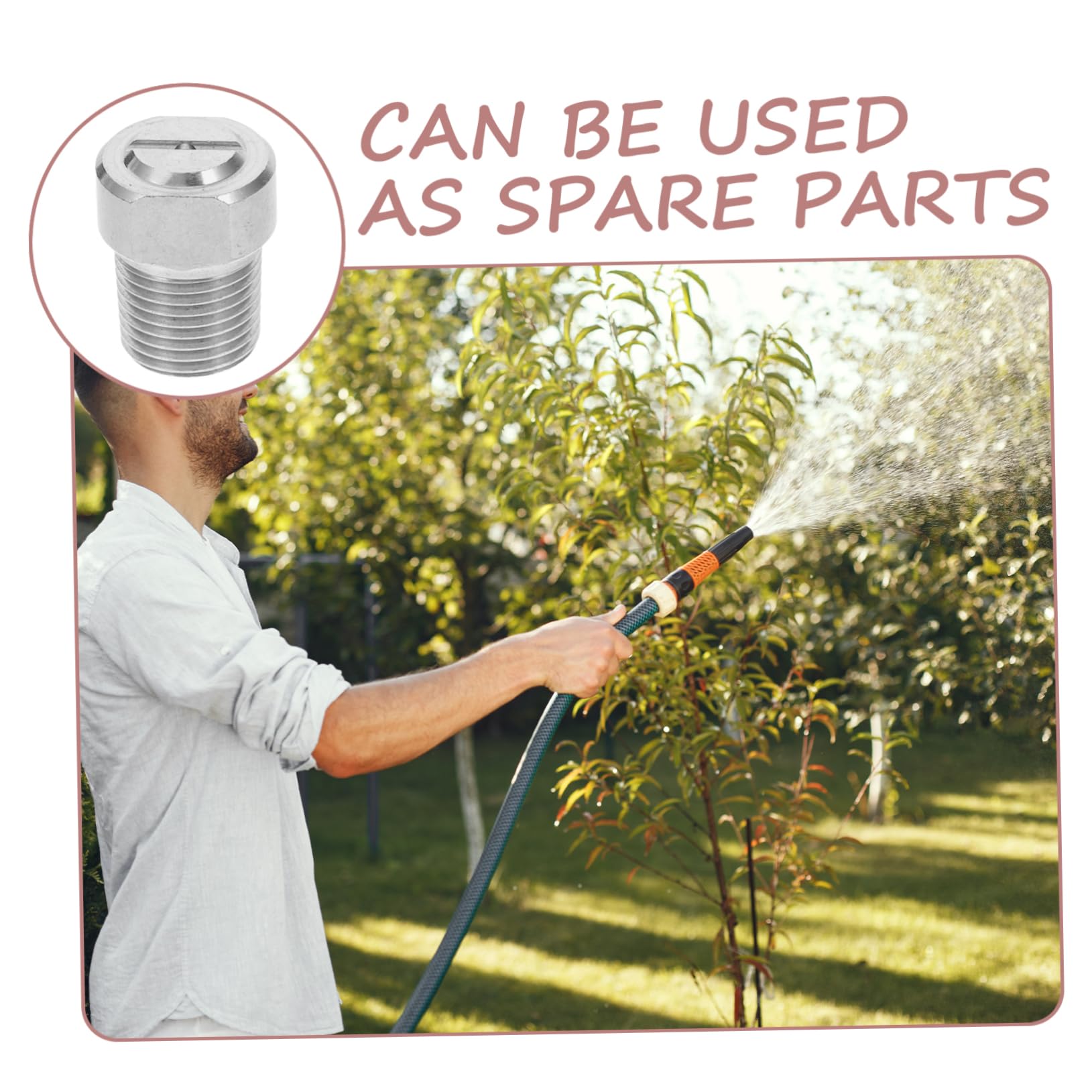 VICASKY High Pressure Spray Nozzle Pressure Washer Nozzle Stainless Steel 1/8 Thread