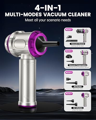 Miniatura 3 de Aspiradora de mano para automóvil, color rosa, 15000 pa portátil para pelo y polvo de mascotas, mini con batería, ligera e inalámbrica, pequeña e