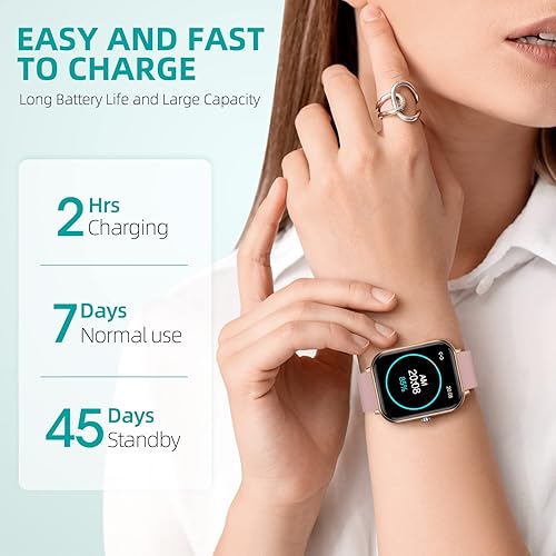 Miniatura 7 de Relojes inteligentes para mujer, rastreador de actividad física con 24 modos deportivos, monitor de sueño, contador de calorías de pasos, resistente