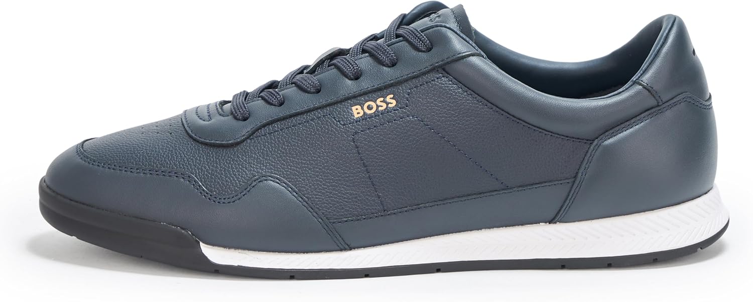 BOSS Men's Titanium Low Profile Leather Sneakers - Image 2