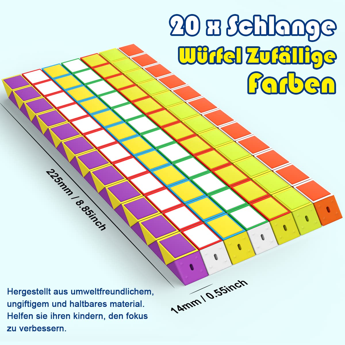WEARXI Children's Birthday 24-Piece Set with 24 Blocks, Snake