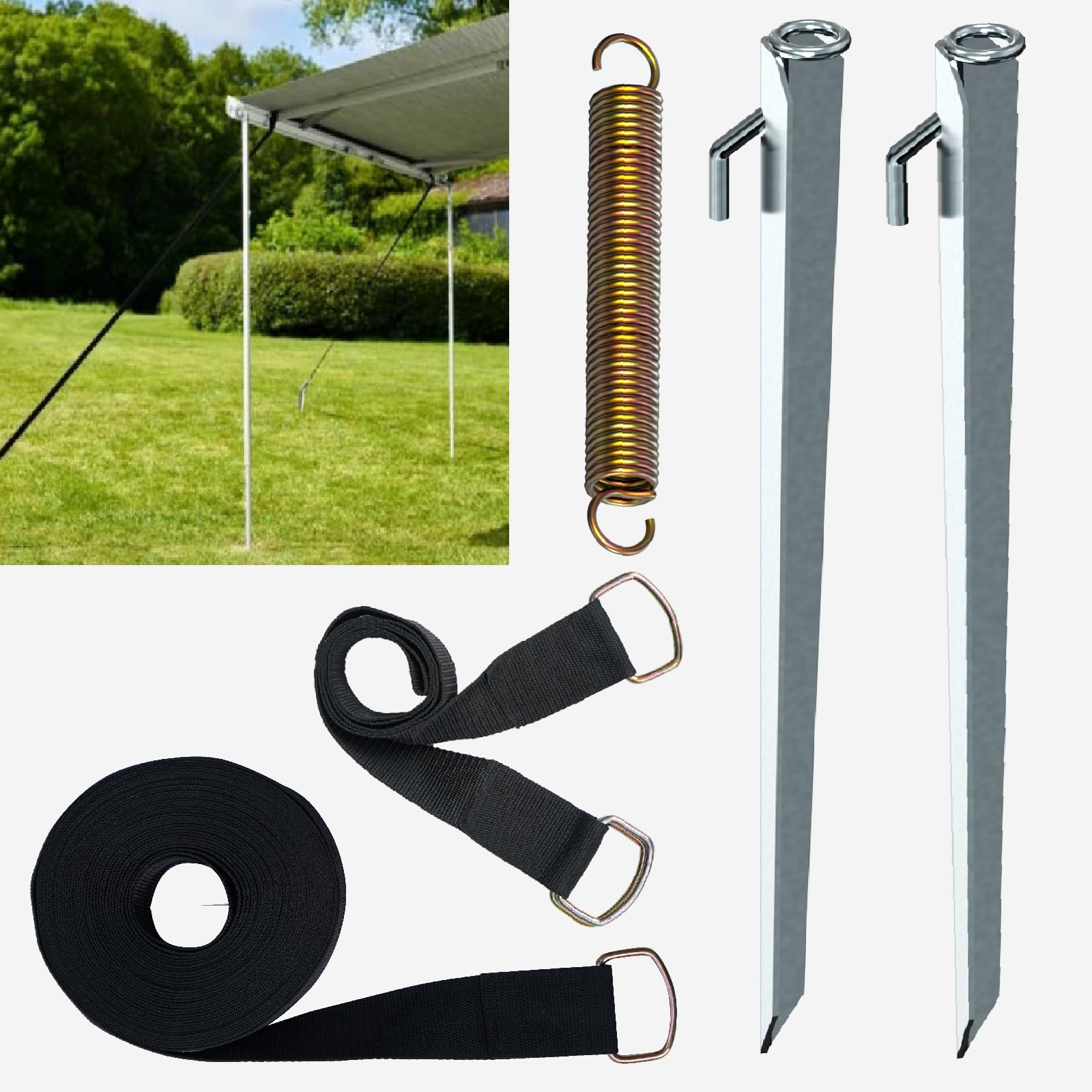 Strapazierfhiges Wohnmobil-Markisen-Spanngurt-Set, Wohnmobil-Markisen-Zuggurte,  Polyester, Camper, Vorzeltanker, Zubehr : Amazon.de: Auto & Motorrad
