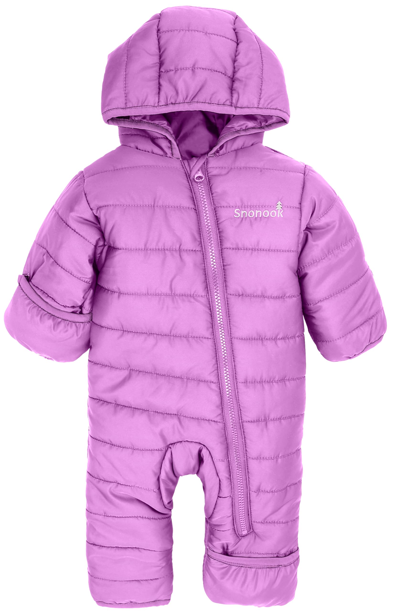 Snonook Baby Snowsuit Boys' & Girls' Insulated Powder Light Waterproof Snowsuit - Infant Snowsuit, Violet Purple, 6/12 Months